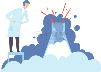 科学家,面部表情,烧瓶,学生,专业人员,男人,蓝色,化学制品,观看