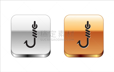 分离着色,鱼钩,图标,白色,黑色,渔夫,户外,细毛纤维,形状,角度