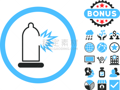 损坏的,平坦的,计算机图标,避孕品,杀精膏,白色背景,洞,安全的,奖励