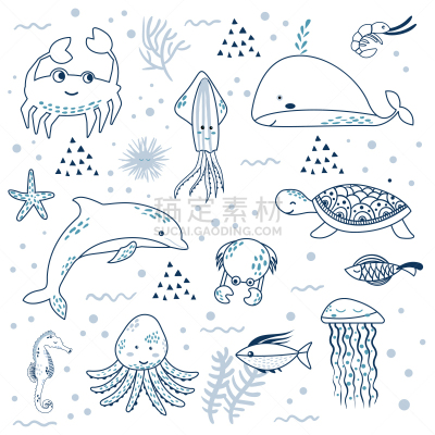 海洋,水母,水下,鱼类,海洋生命,分离着色,可爱的,鸡尾酒,果冻,自然