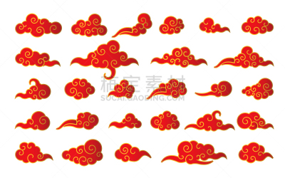云,红色,黄金,抽象,高雅,华丽的,传统,中间,天气