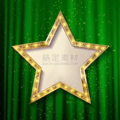 黄金,空白的,星形,计划书,马奇,赌场,马戏团,矢量,庆祝