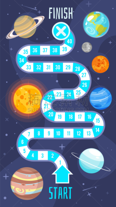 太空,模板,小山羊,棋盘游戏,可爱的,天文学,开端,自然美,矢量