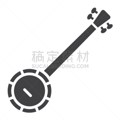 音乐,符号,班卓琴,图标,乐器,分离着色,白色,传统,图像,传统节日
