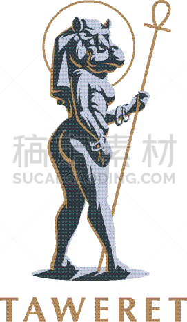 塔沃里特,埃及女神,传统,肖像,法老,开罗,古董,动物,埃及