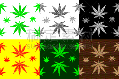 叶子,四方连续纹样,纺织品,式样,健康保健,复古,重复