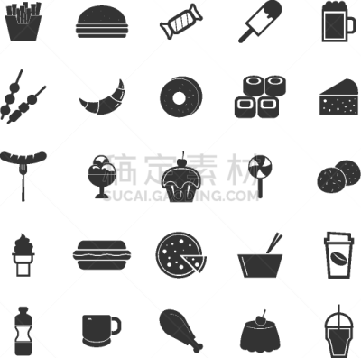 白色背景,符号,快餐,蔬菜,玉米饼,食品,简单,快餐店,餐馆,甜点心