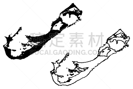 百慕大,非都市风光,轮廓,白色,黑色,潦草,国内著名景点,旅途,旅行