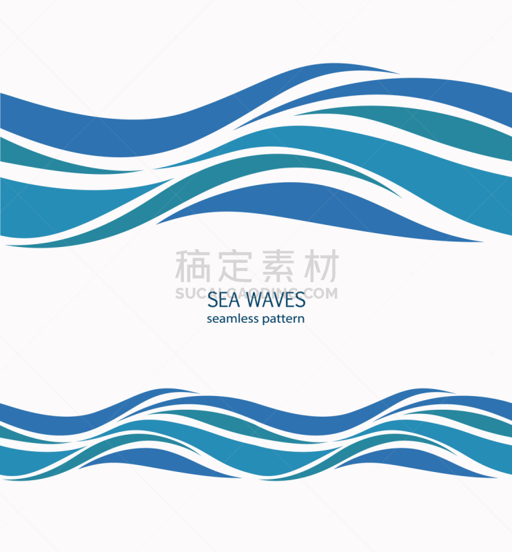 摆拍,四方连续纹样,海洋,青绿色,波形,活力,迅速,弯曲,流动,复古