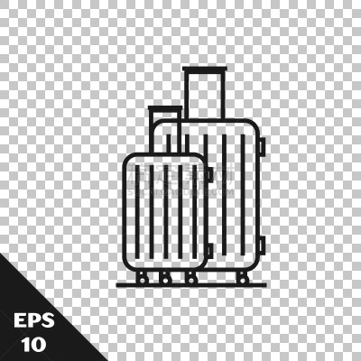 行李,手提箱,背景,绘画插图,矢量,旅游目的地,分离着色,图标,线条,旅行