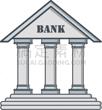 计算机图标,银行,轮廓,直的,金融,银行业,图像,矢量,设计,建造
