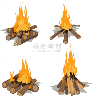 分离着色,大篝火,白色,自然,热,图像,矢量,地狱火,壁炉,危险