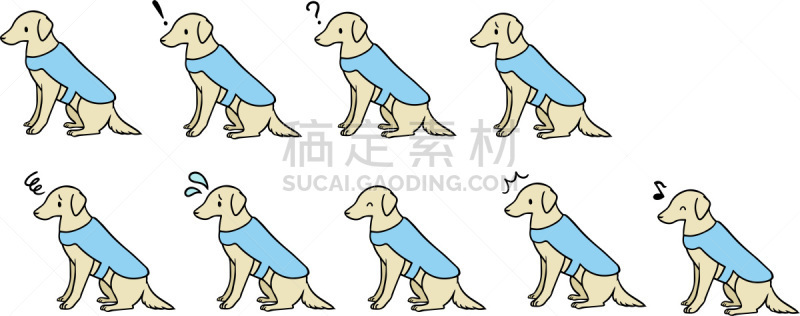 狗,矢量,绘画插图,家庭护理,助听器,背景分离,哺乳纲,导盲犬,动物,能力缺陷者