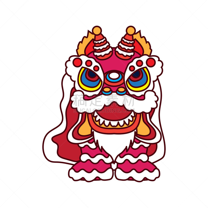 春节,矢量,传统节日,绘画插图,请柬,贺卡,背景分离,猪,动物,中国