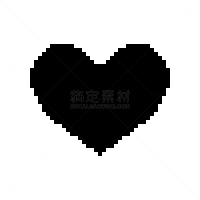100岁以上,标志,黑色,平坦的,心型,像素化,分离着色,白色,浪漫,爱