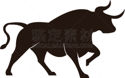 动物,手提式扬声器,农场,分离着色,自然,公牛,野牛,剪影,进攻