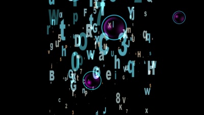 字母的数字粒子动画