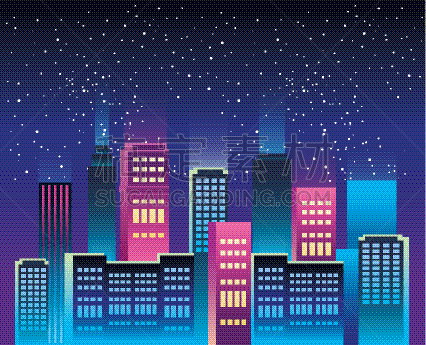 Neon Aubergine,都市风景,建筑外部,夜晚,外立面,房屋,城镇,摩天大楼,图像,照亮