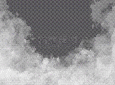 矢量,烟,背景,雾,绘画插图,图像特效,白色,透明,分离着色,云景