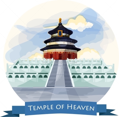 天坛,著名景点,亚洲,传统,名声,矢量