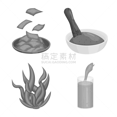 植物,符号,灰色,绿色,清新,健康食物,除草,布置,收集,瘦身