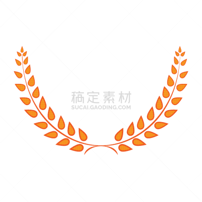 黄金,100岁以上,标志,月桂花冠,分离着色,白色,周年纪念,概念,装饰