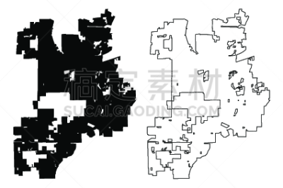 伊利诺斯州,纳波维尔,街道图,边界,乡村风格,草图,绘画插图,城市,乱画,潦草