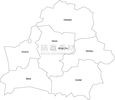 非都市风光,白俄罗斯,部分,简单,现代,城市,剪影