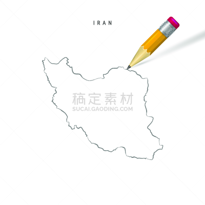 伊朗,轮廓,矢量,白色背景,铅笔画,分离着色,国内著名景点,空的,背景分离,铅笔