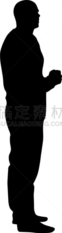 男人,前面,商务,专业人员,摆拍,肖像,剪影,叉腰,站