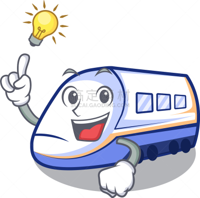 新干线,火车,动画片,小的,想法,平衡折角灯,可爱的,日本高速列车,迅速,抵达