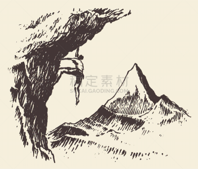 草图,山顶,白色,风险,结论,概念,信心,绘制,休闲
