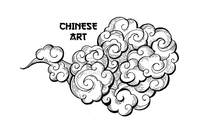 风,云,分离着色,华丽的,卷着的,直的,吹,着色