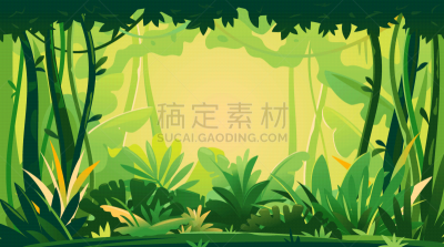 植物群,地形图,热带雨林,森林,背景,草坪,簇叶从生的,草,联系,剪影