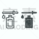 瓶子,白色,轮廓,数字10,液体,美,矢量,石油,绘画插图,吸液管