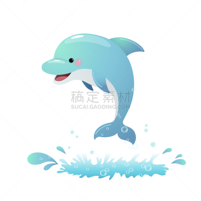 矢量,可爱的,海豚,卡通,绘画插图,海洋,深的,纸牌,闪卡,字母