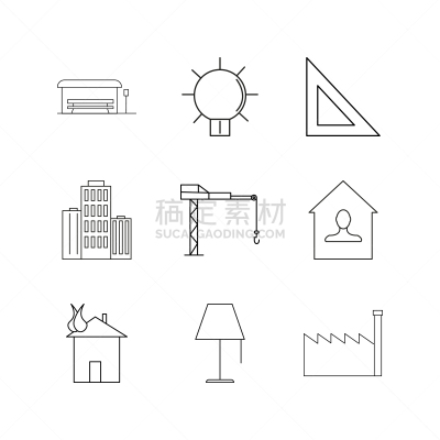 直的,工业,建筑业,建筑体,图标,矢量,工厂,三角板,图像,标志