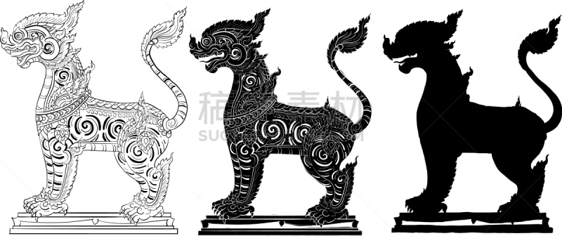 传统,动物,矢量,项坠,图像