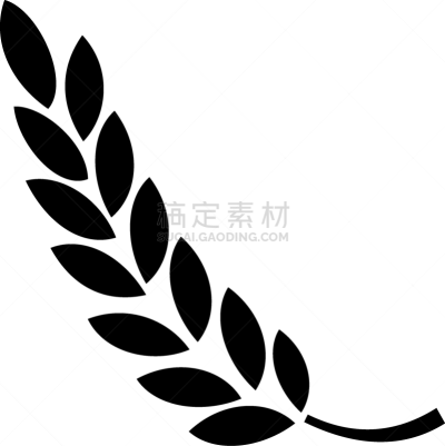 ear wheat icon template black color editable