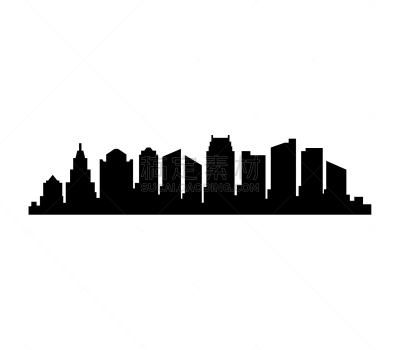 芝加哥市,城市天际线,自然美,西,建筑,图像,矢量,全景,剪影