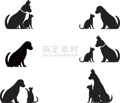 狗,品牌名称,猫,可爱的,商务,木偶,小的,喂养,爱,画画