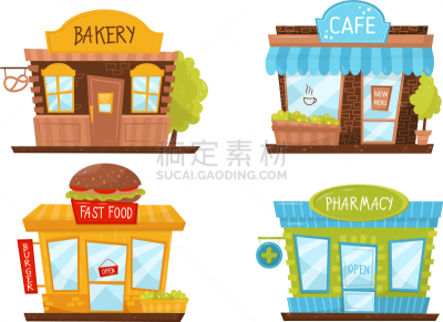 store building facade set