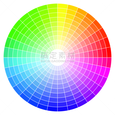 多色的,光谱色,色相环,车轮,抽象,彩色图片,图表,分离着色,背景,白色背景
