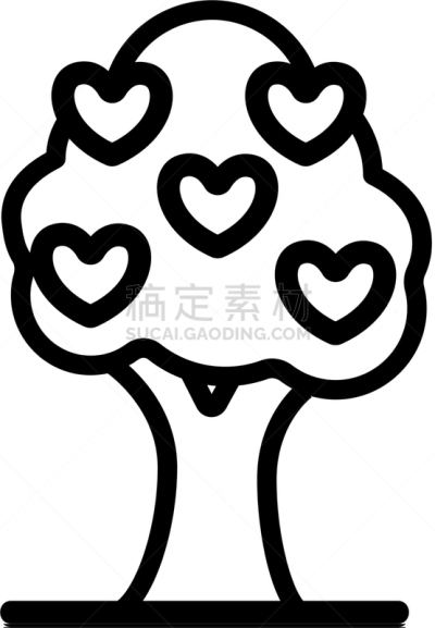 分离着色,计算机图标,符号,新生活,生物学,农业,华丽的,脉搏图,剪影,树