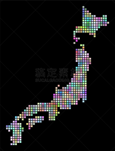 斑点,日本,自然地理,国内著名景点,长方形,不规则的,概念,休闲装,矢量