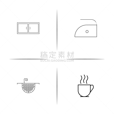 直的,用具,设备用品,图标,咖啡,热饮,杯,图像,衣柜,滤器