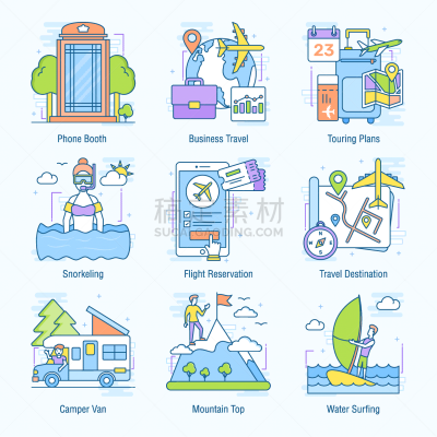 计算机图标,图尔,平坦的,兽群,旅途,商务,度假,图标集,图像,桌位