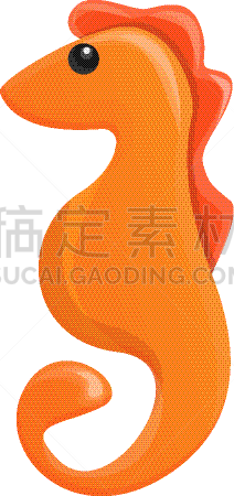 海马,卡通,华丽的,野生动物,自然美,动物,品牌名称,复古,绘制