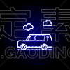 汽车,灵车,品牌名称,绘画插图,霓虹灯,计算机图标,蓝色,油漆罐,脐钉,死亡