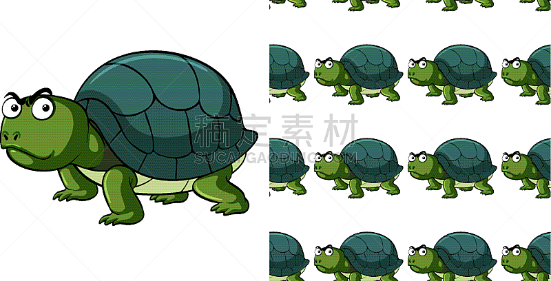 seamless background design with angry tortoise